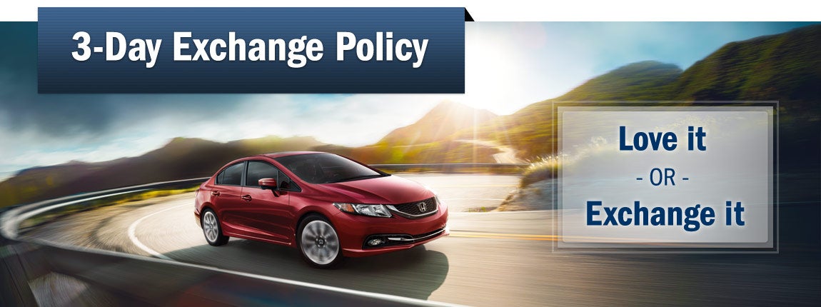 Exchange Policy at Honda of Denton